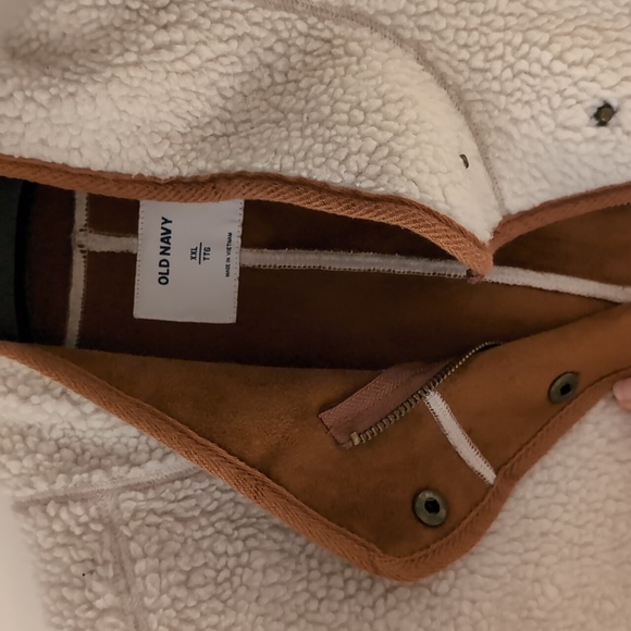 2X Cream Sherpa and Suede Coat - Picture 7 of 7